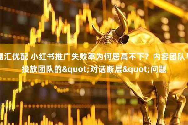 嘉汇优配 小红书推广失败率为何居高不下？内容团队与投放团队的"对话断层"问题